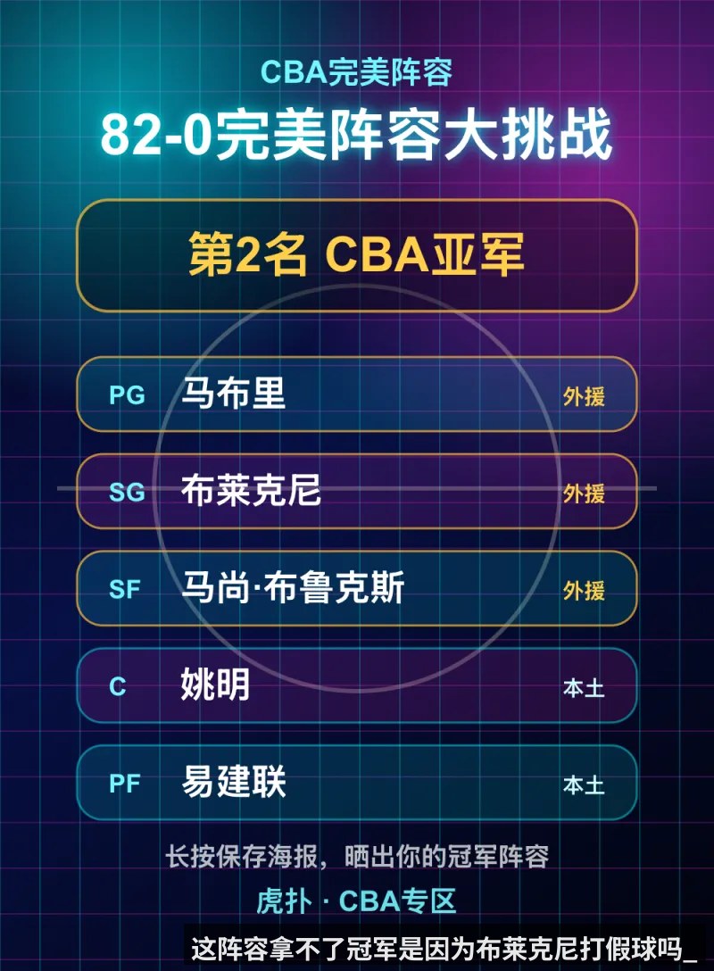 这阵容拿不了冠军是因为布莱克尼打假球吗_